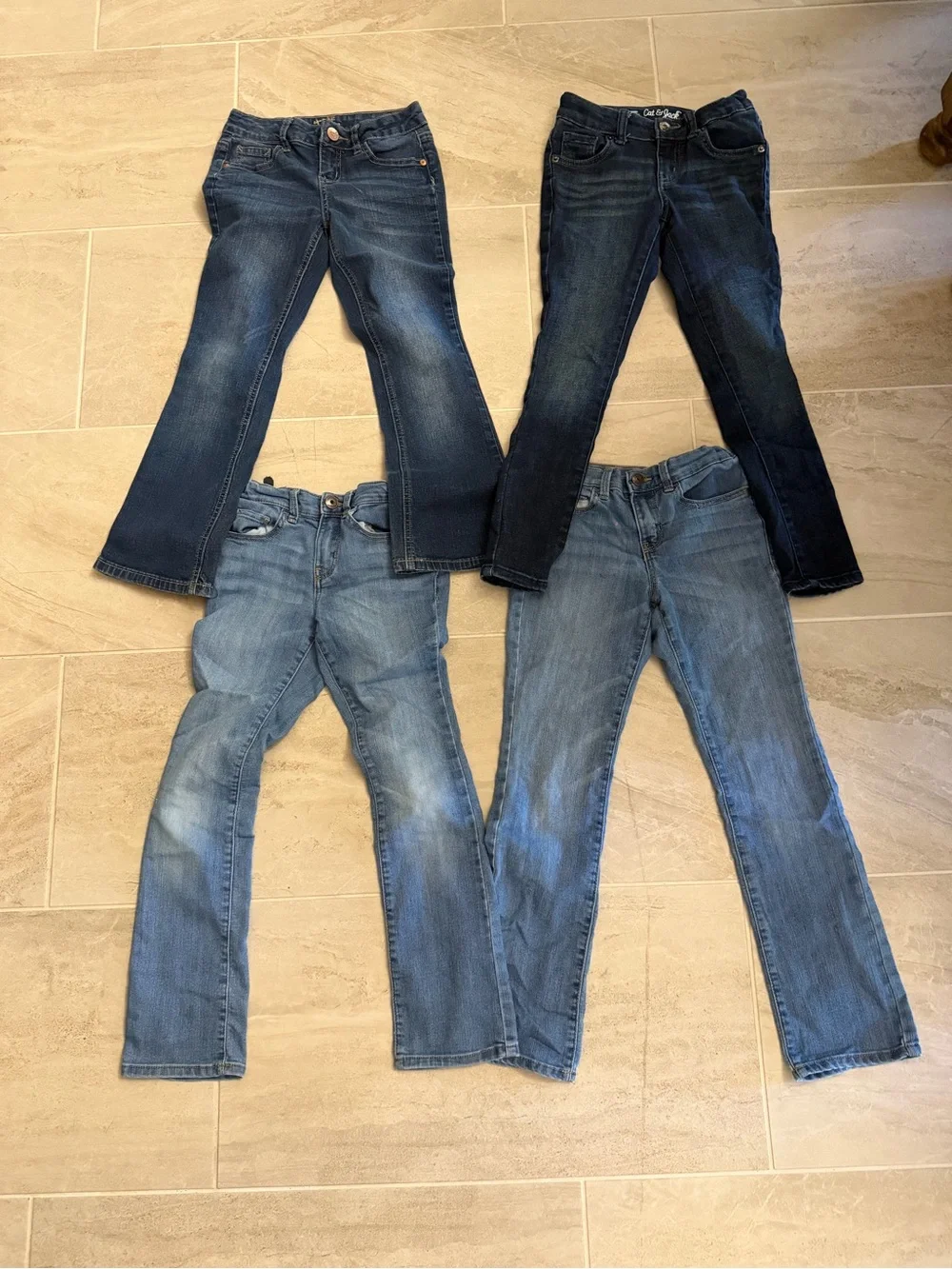 Kids Boot Cut Jeans in Blue Wash - Classic Everyday Style